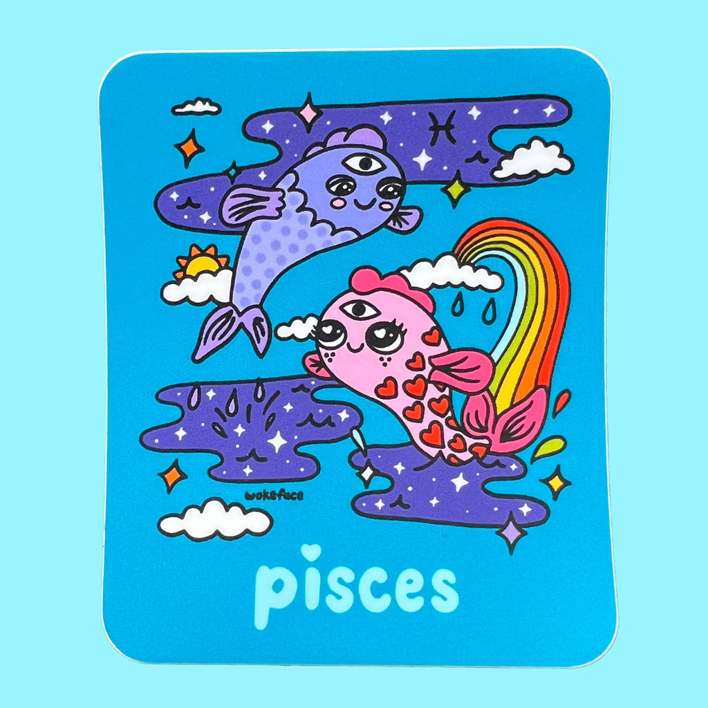 Sticker - Zodiac: Pisces - Pigeon's Roller Skate Shop