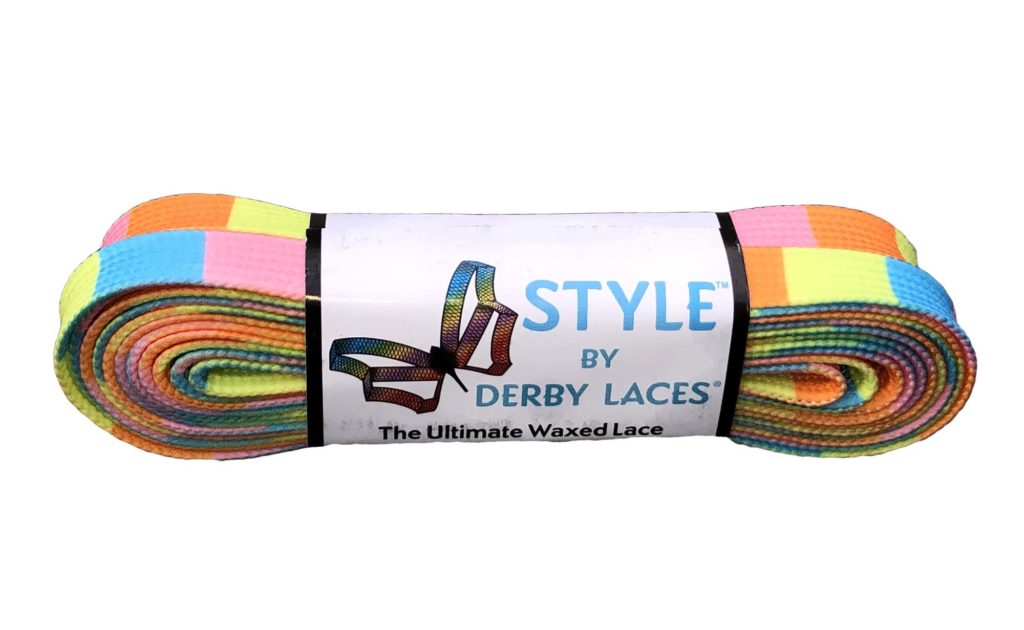 Derby Laces - SUMMER BEACH BLOCK 108" - Pigeon's Roller Skate Shop