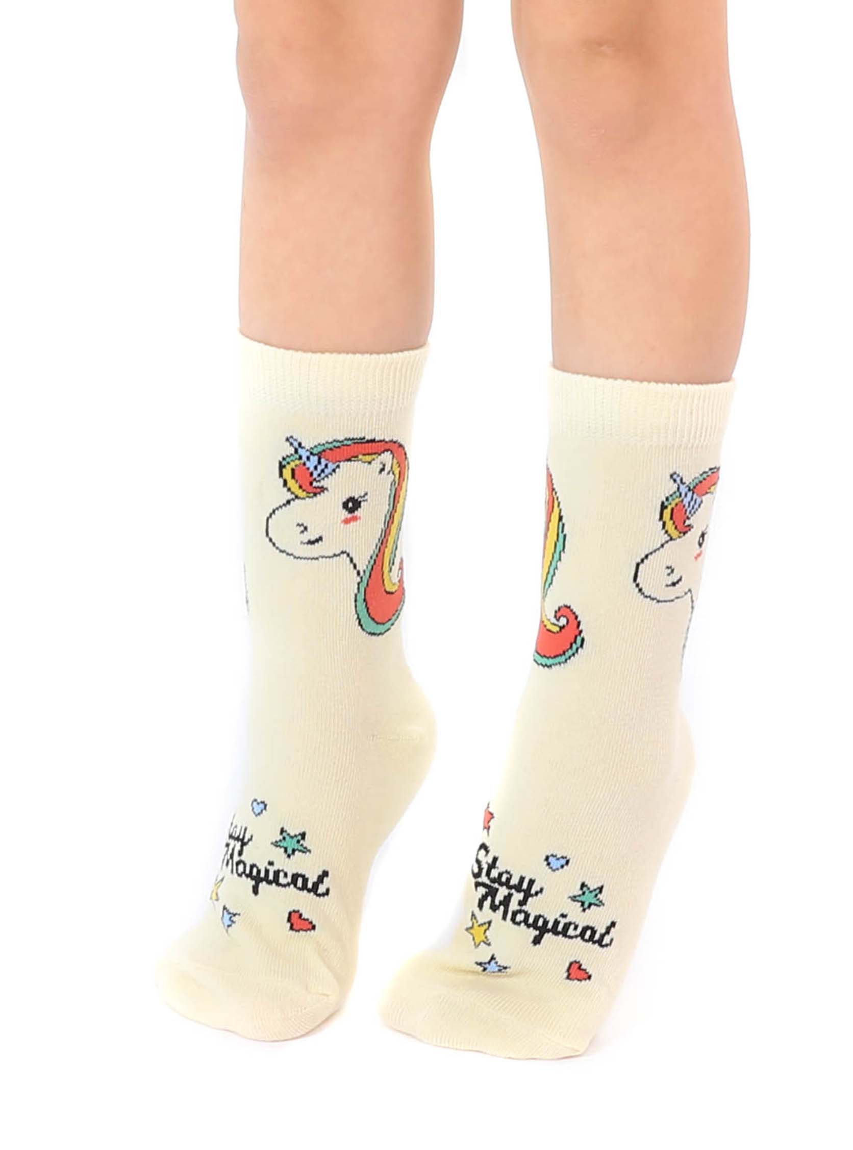 Kids Packaged Crew Socks - Kids - Unicorn - "Stay Magical" - Pigeon's Roller Skate Shop