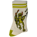white socks with green frog