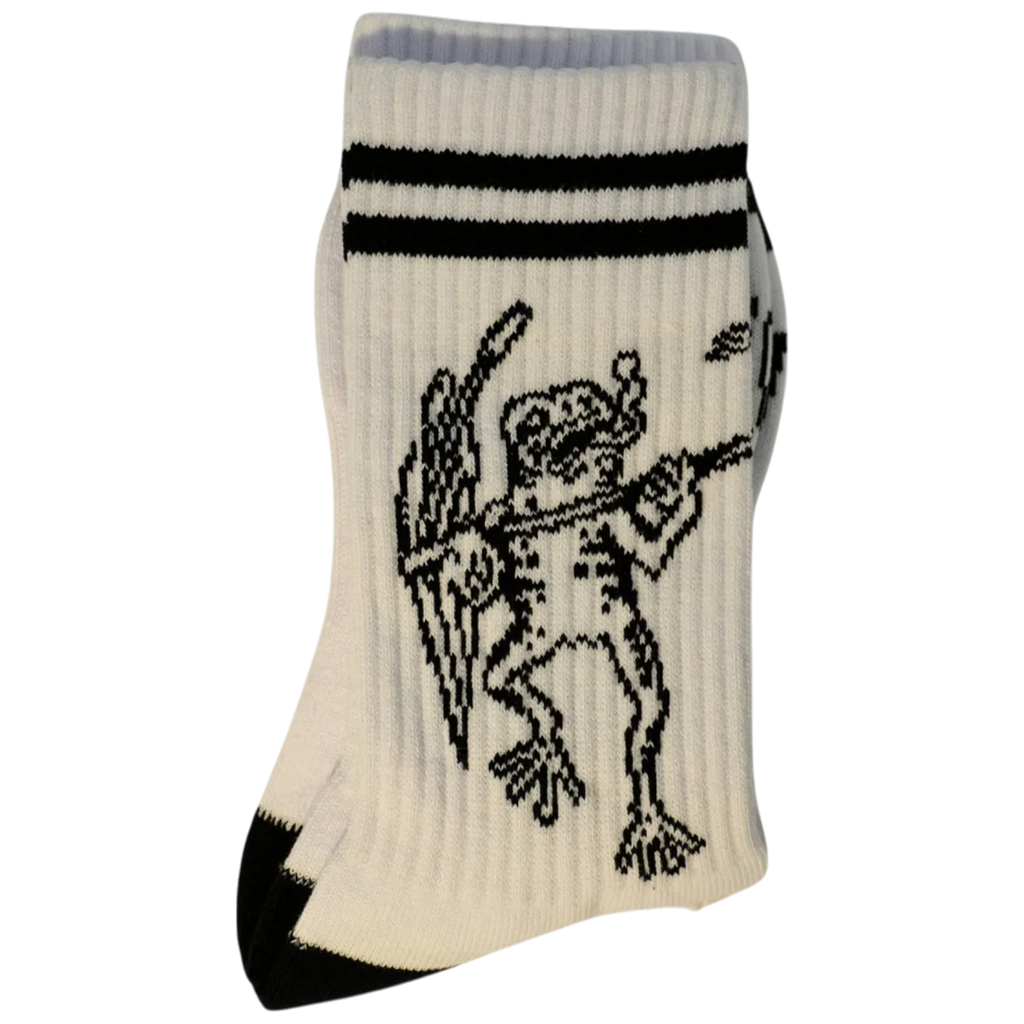 Brunny Gero Gero Padded Skate Socks - WHITE - Pigeon's Roller Skate Shop