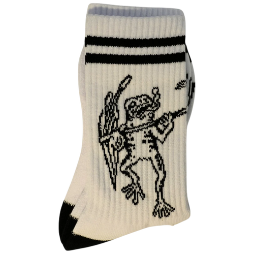 Brunny Gero Gero Padded Skate Socks - WHITE - Pigeon's Roller Skate Shop