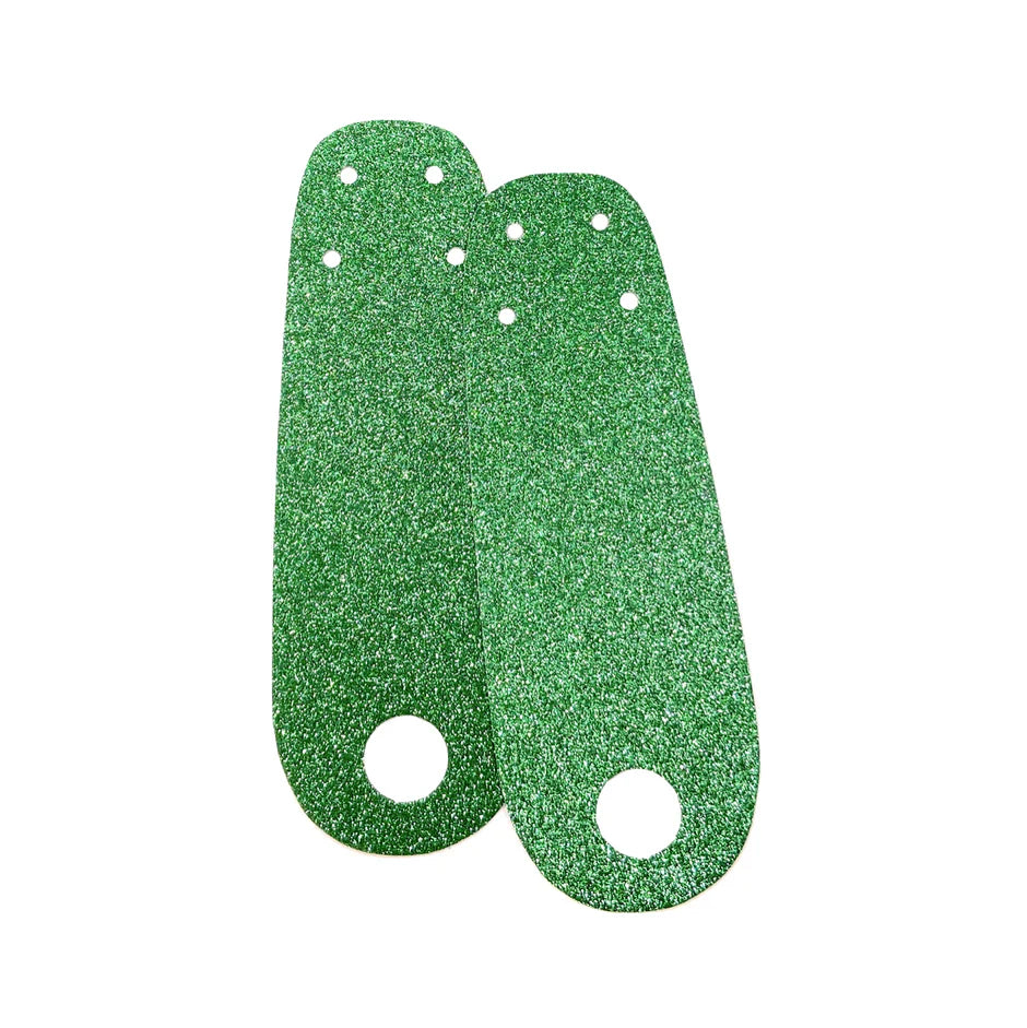 Toe Straps - GREEN GLITTER - Pigeon's Roller Skate Shop