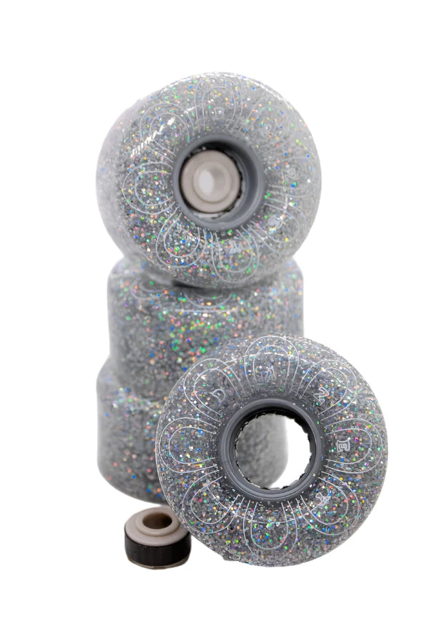 Silver Haze Dizzy Daisy Light Up Wheels - Pigeon's Roller Skate Shop