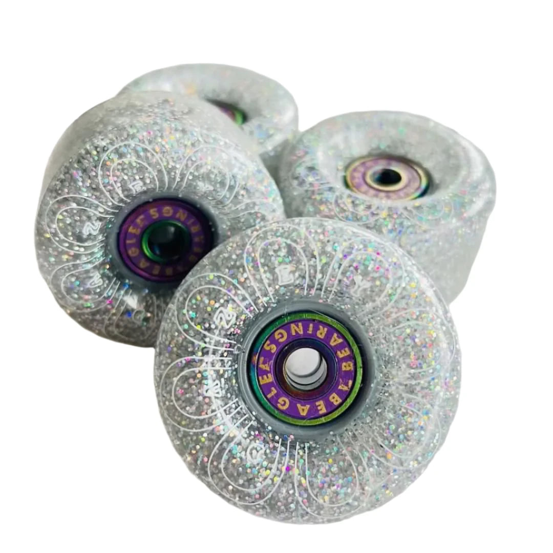 Silver Haze Dizzy Daisy Light Up Wheels - Pigeon's Roller Skate Shop