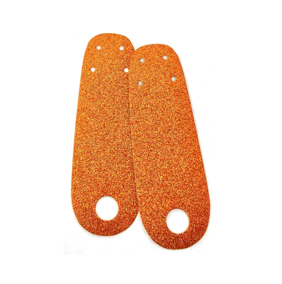 Toe Straps - BURNT ORANGE GLITTER - Pigeon's Roller Skate Shop