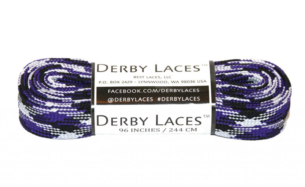 Derby Laces - PURPLE CAMOUFLAGE 96" - Pigeon's Roller Skate Shop