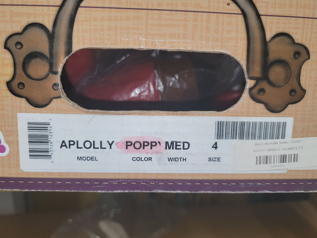 SIZE 4 RED LOLLY SKATES - Pigeon's Roller Skate Shop