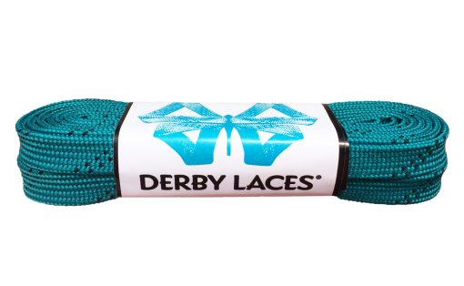 Derby Laces - TEAL/BLACK TRACER 96" - Pigeon's Roller Skate Shop