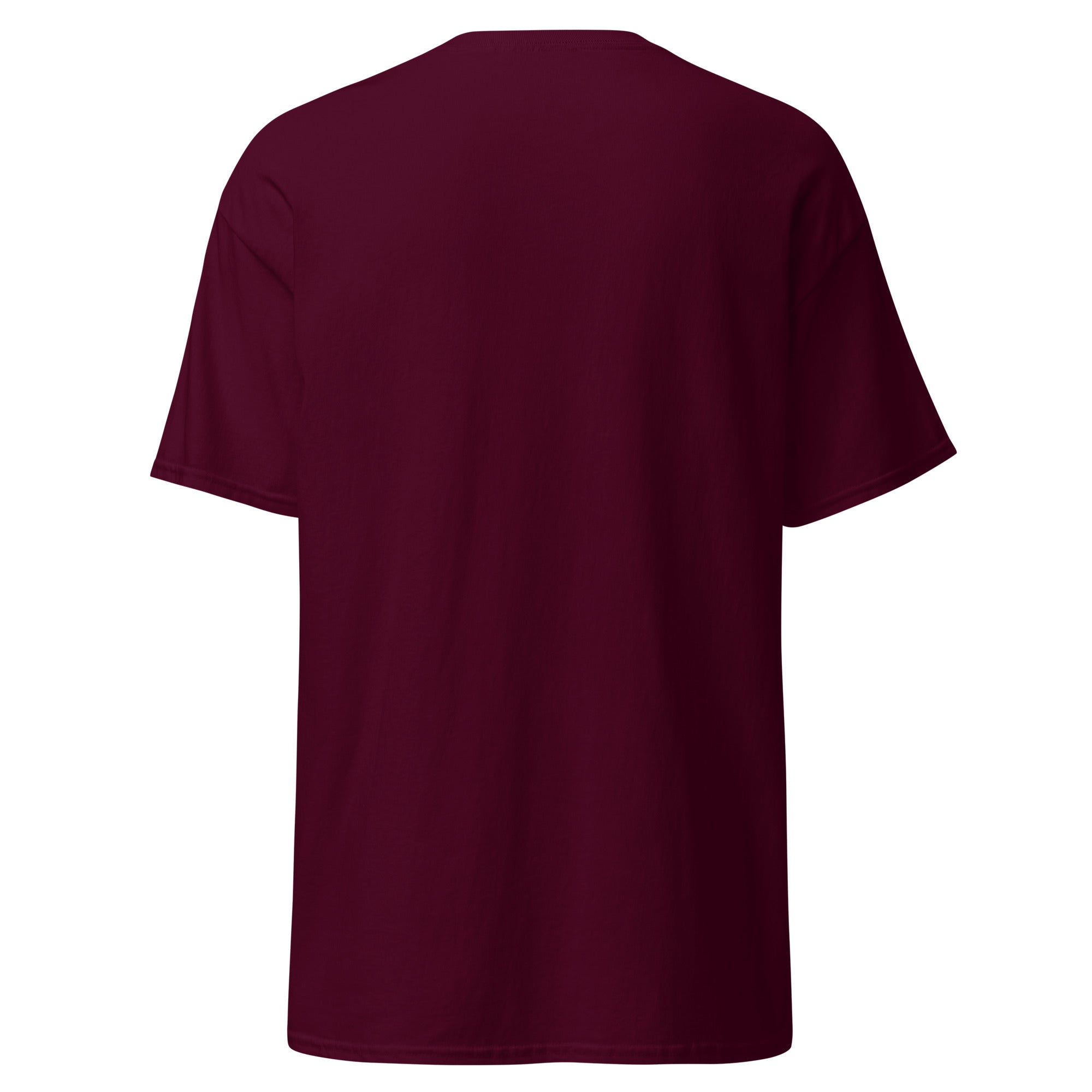 Back of maroon shirts, no print 