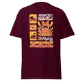 Maroon shirt with orange yellow pigeon kawaii print 
