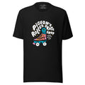 Pigeon's Roller Skate Shop Tee Unisex - BLACK - Pigeon's Roller Skate Shop