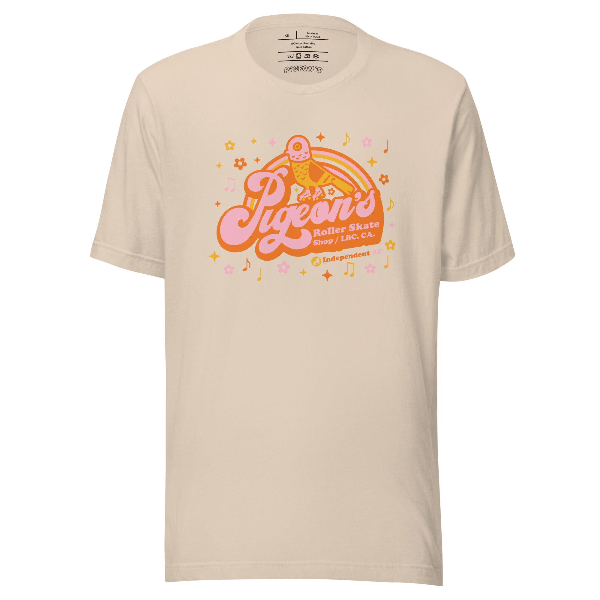 Pigeon's Groovy Tee - Pigeon's Roller Skate Shop