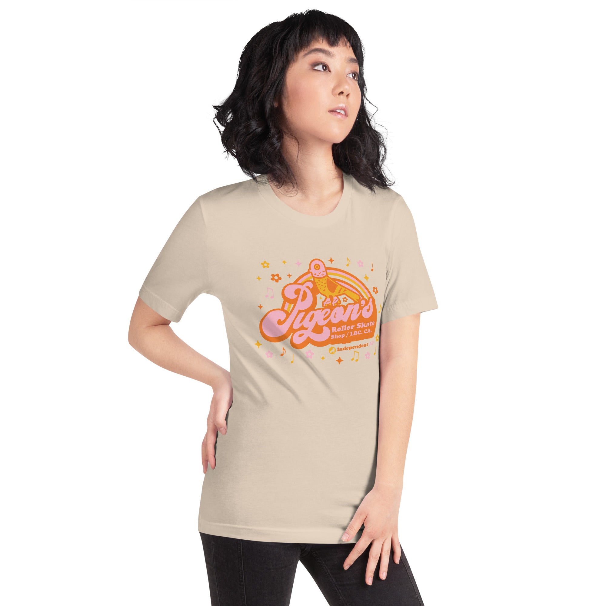Pigeon's Groovy Tee - Pigeon's Roller Skate Shop
