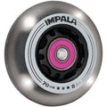 Light Up Inline Wheels with Bearings - Black 4pk - Pigeon's Roller Skate Shop
