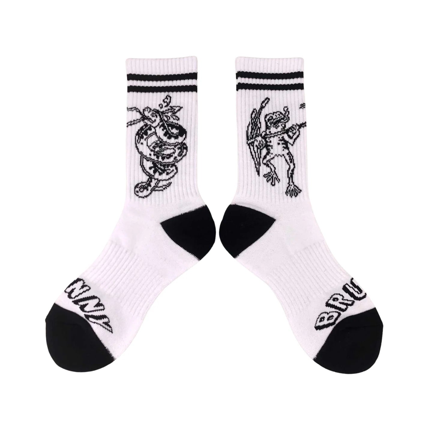 Brunny Gero Gero Padded Skate Socks - WHITE - Pigeon's Roller Skate Shop