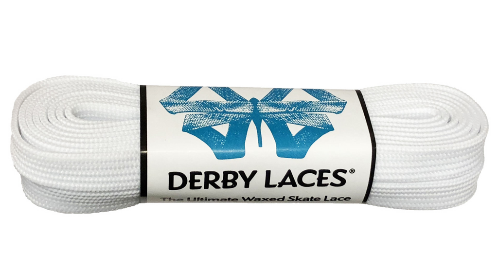 White Derby Laces - Pigeon's Roller Skate Shop