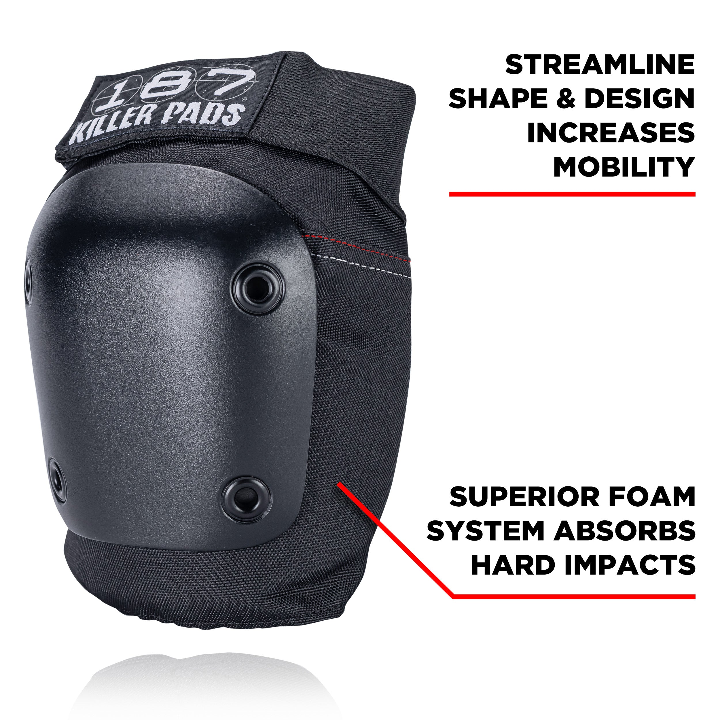 187 Fly Knee Pads - BLACK - Pigeon's Roller Skate Shop