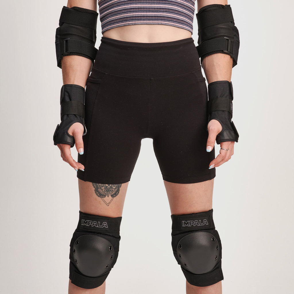 Impala Pad Set - BLACK - Pigeon's Roller Skate Shop