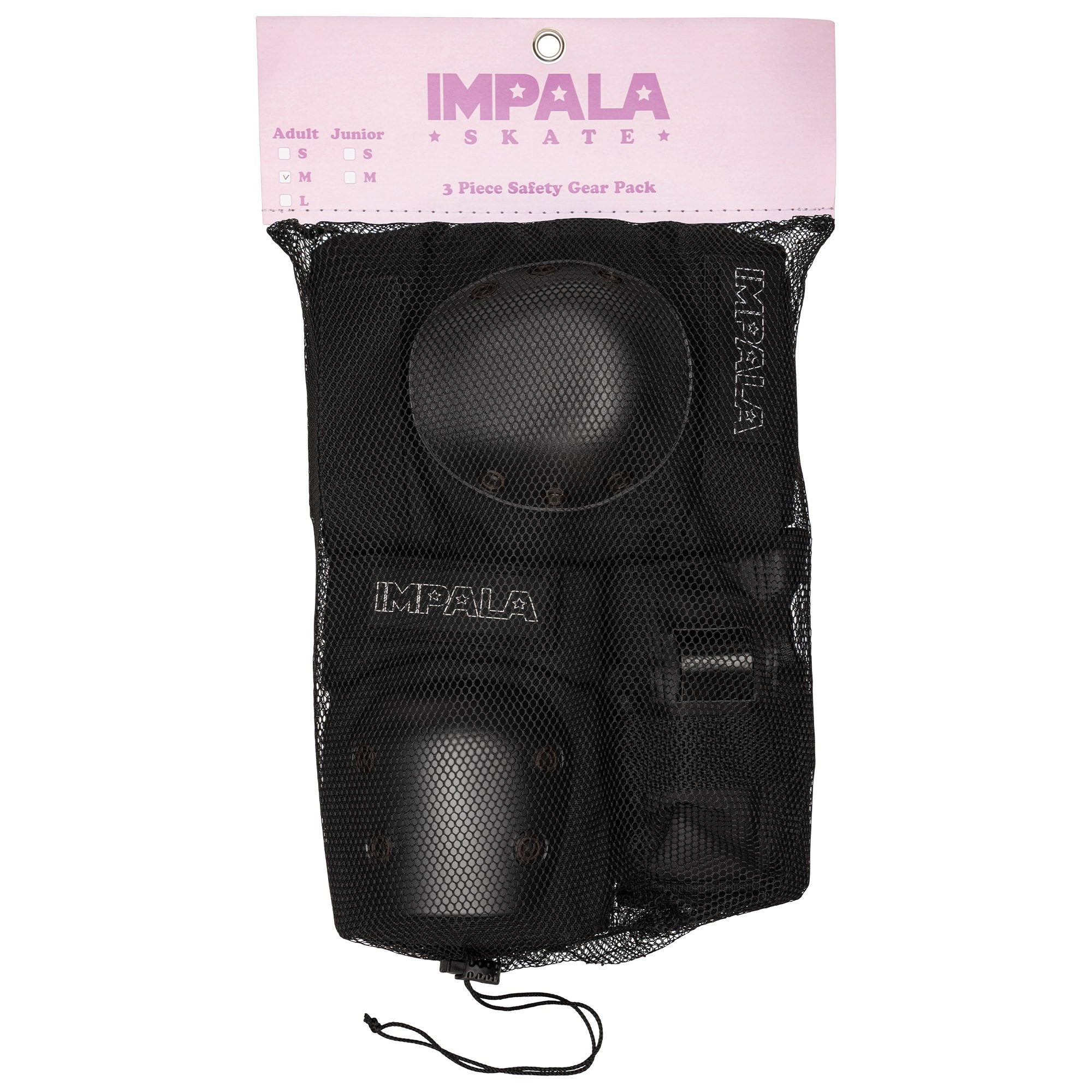 Impala Pad Set - BLACK - Pigeon's Roller Skate Shop