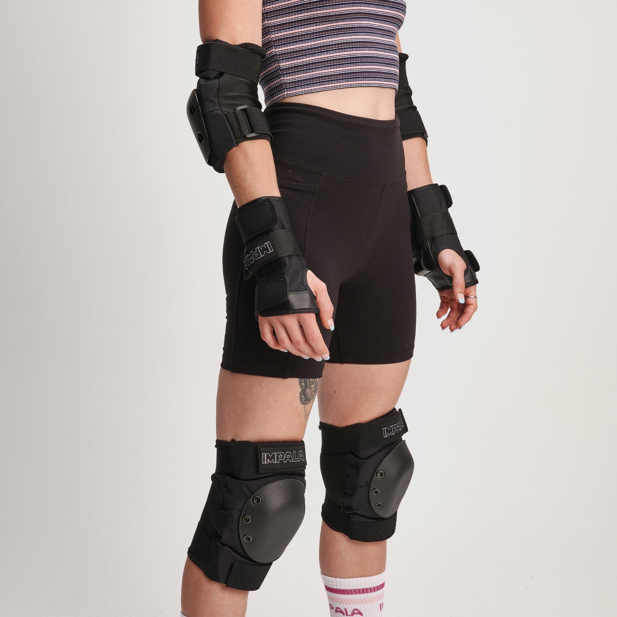 Impala Pad Set - BLACK - Pigeon's Roller Skate Shop