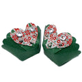 Christmas Sweater Heart + Green Glitter Toe Cap - Pigeon's Roller Skate Shop