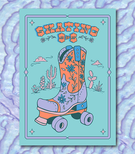 Create and Skate Factory - SKATING 9-5 PRINT - Pigeon's Roller Skate Shop