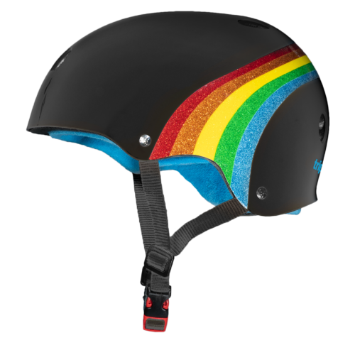 Triple 8 Helmet - RAINBOW BLACK - Pigeon's Roller Skate Shop