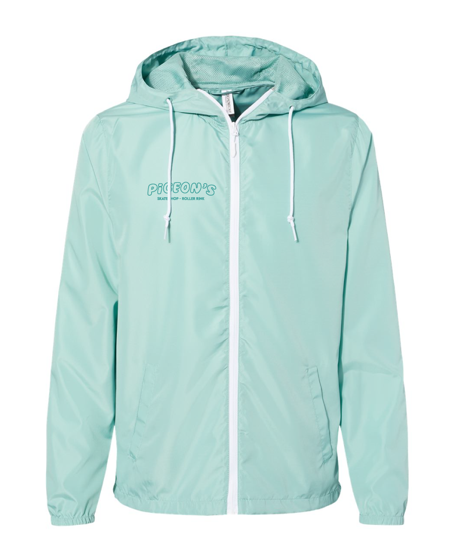 Baby blue windbreaker