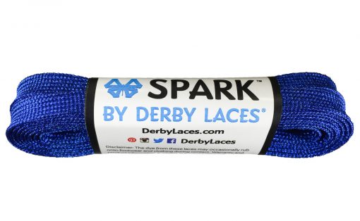 Blue Spark Metallic Sparkle Derby Laces - Pigeon's Roller Skate Shop