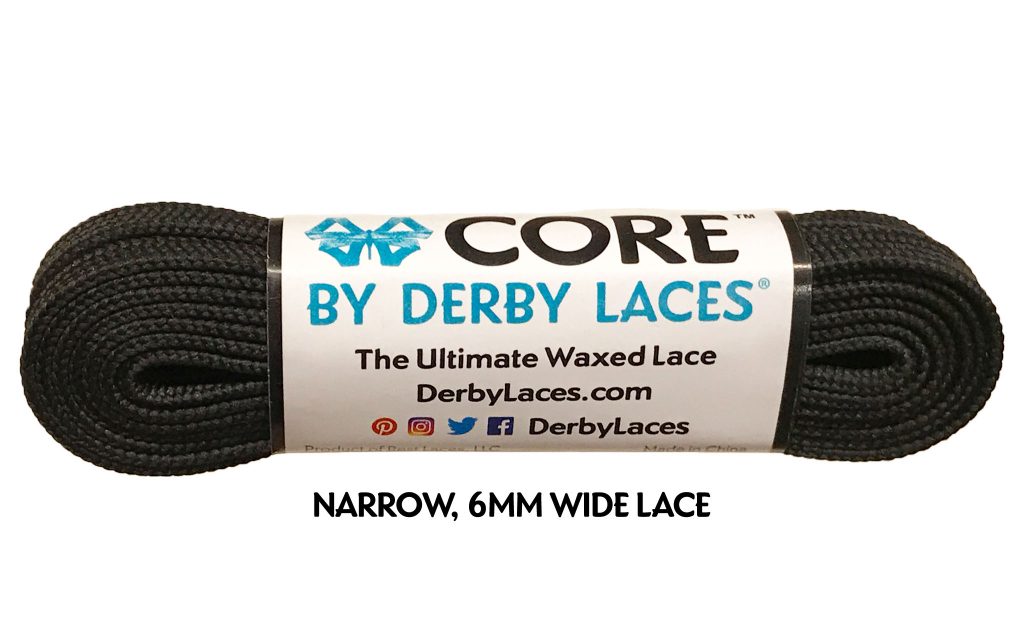 Black CORE Derby Laces - Pigeon's Roller Skate Shop