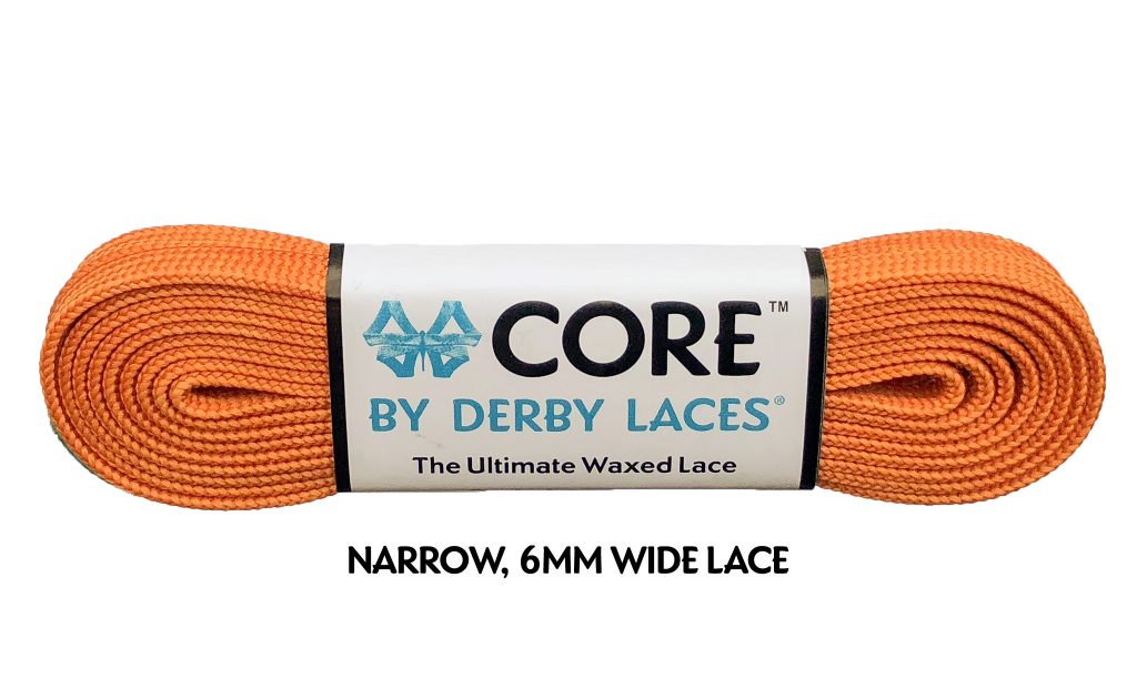 CORE by Derby Laces - CARROT ORANGE 120" - Pigeon's Roller Skate Shop