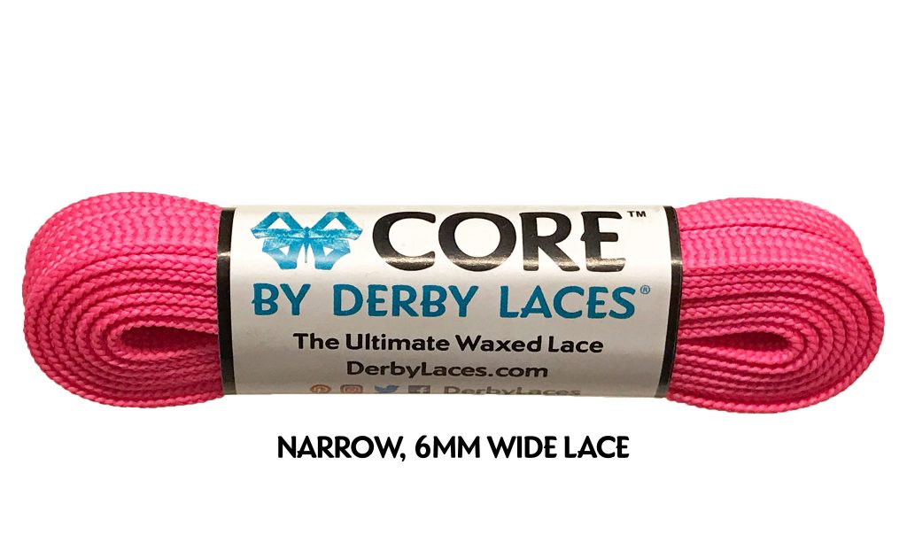 Hot Pink CORE Derby Laces - Pigeon's Roller Skate Shop
