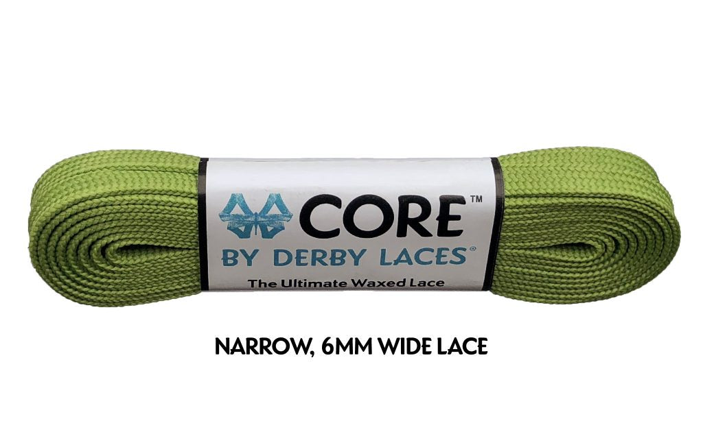CORE by Derby Laces - OLIVE GREEN 120" - Pigeon's Roller Skate Shop