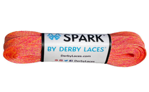 Orange Creamsicle Spark Laces - 108 Inch - Pigeon's Roller Skate Shop