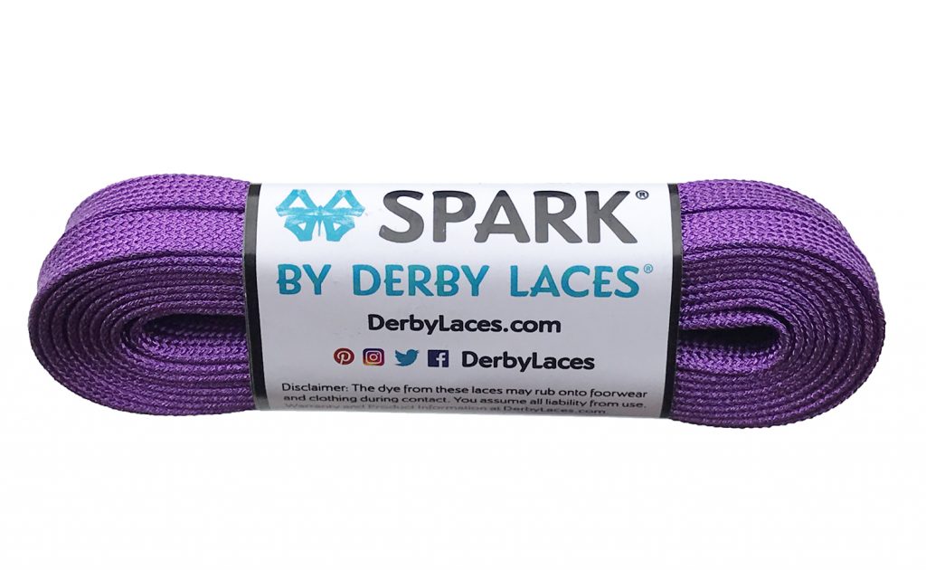 Purple Spark Metallic Sparkle Derby Laces - Pigeon's Roller Skate Shop