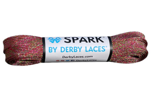 Sour Cherry SPARK Derby Laces - Pigeon's Roller Skate Shop