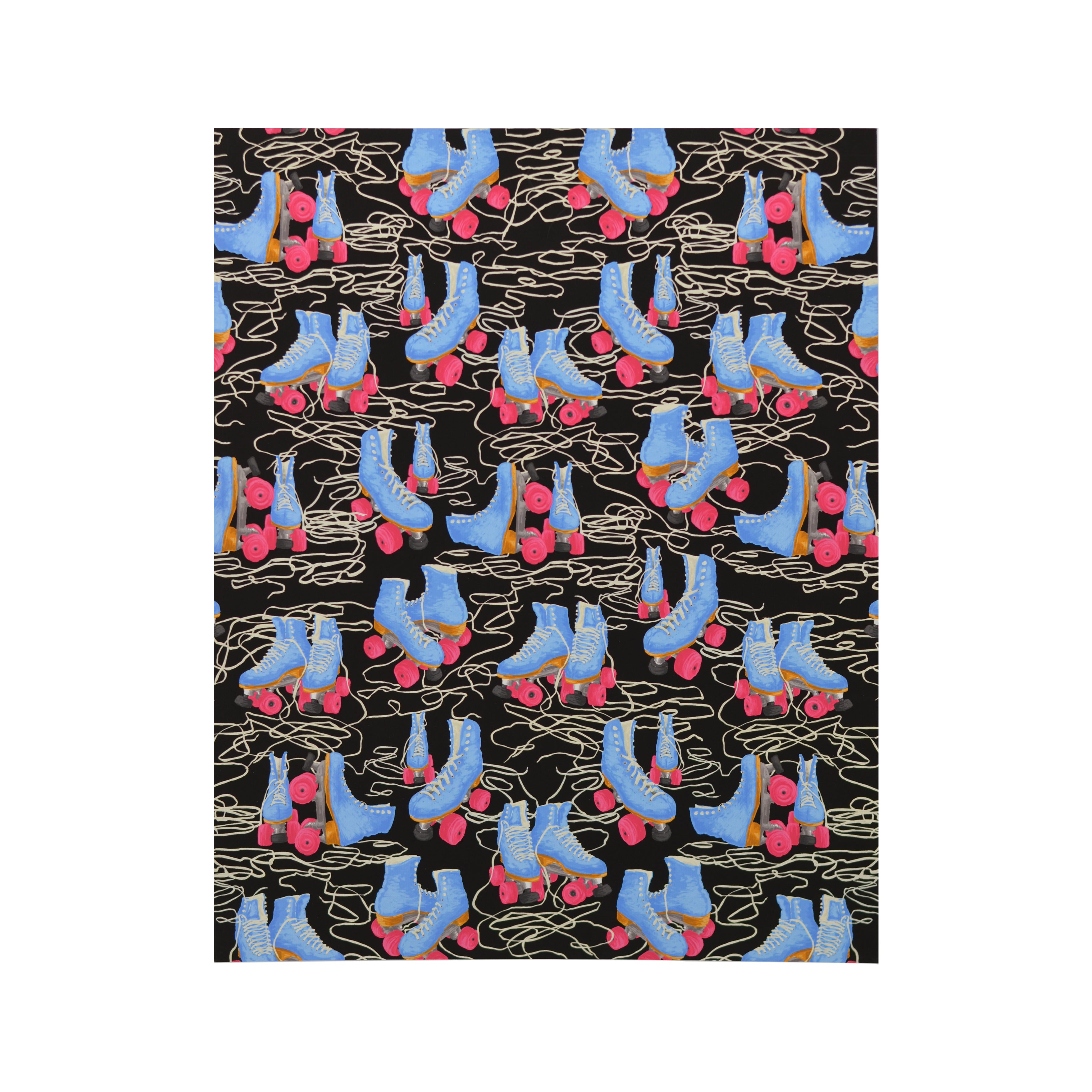 Skate Pattern Print by Emily Joynton - Pigeon's Roller Skate Shop