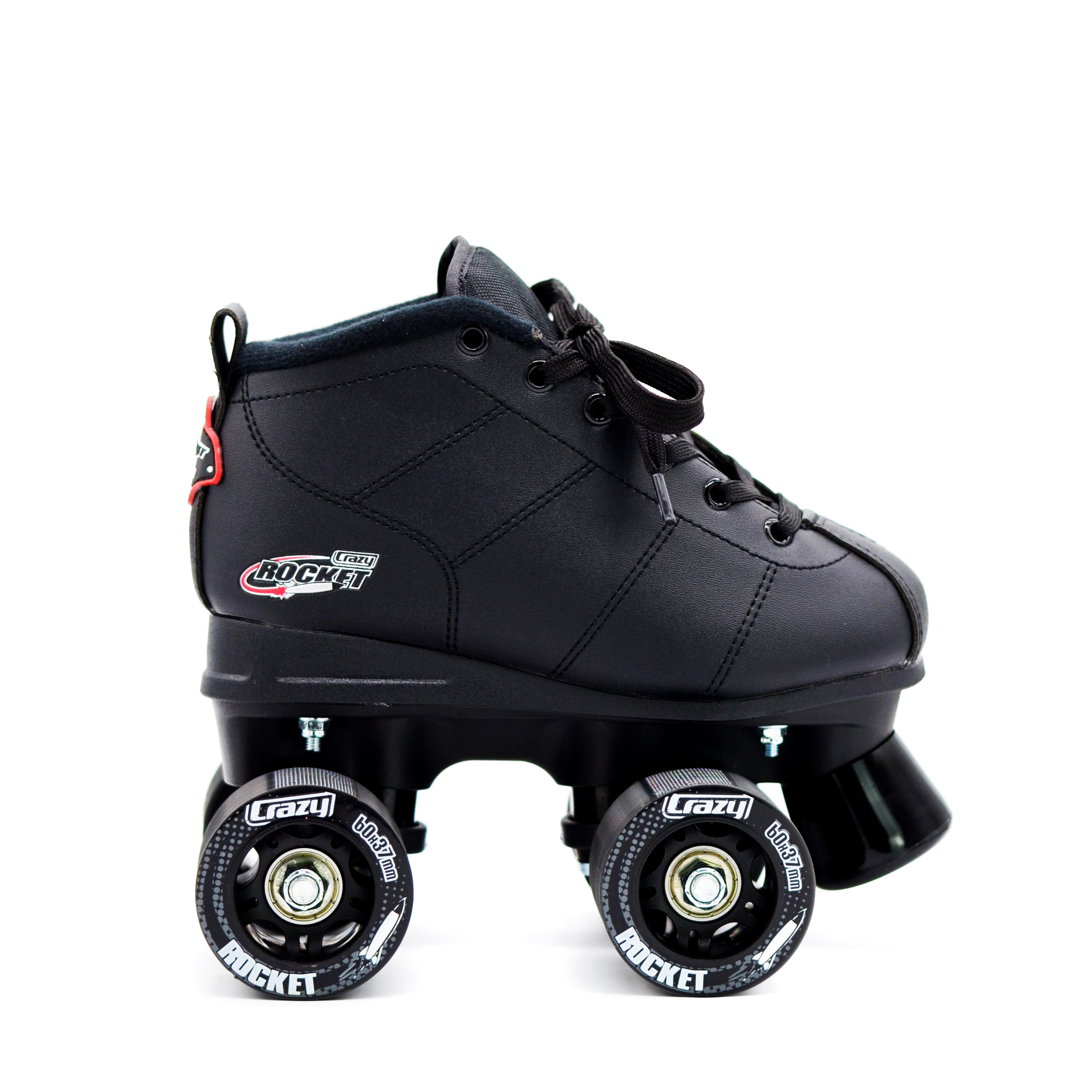 Crazy *Kids* Rocket Skate - BLACK - Pigeon's Roller Skate Shop