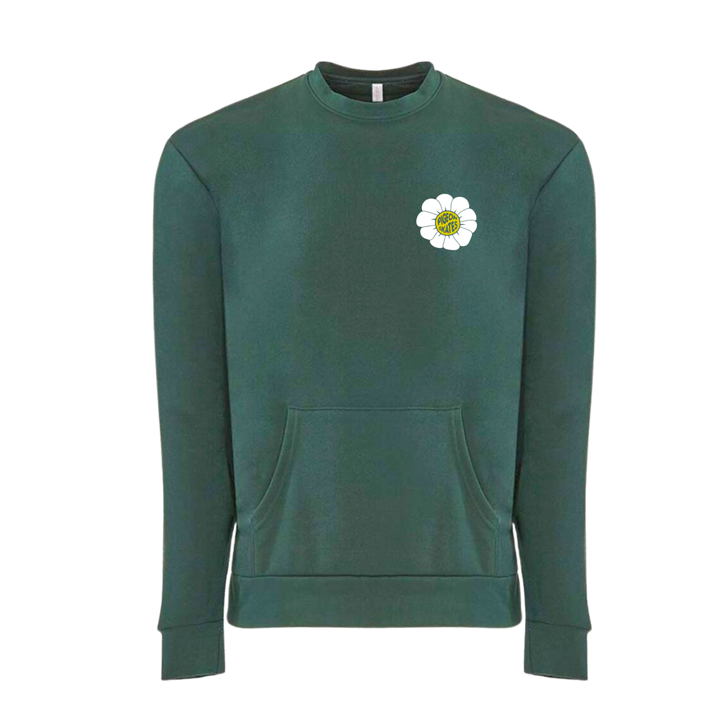 Pigeon's Flower Friends Crewneck Sweater *Pouch Pocket* - Pigeon's Roller Skate Shop