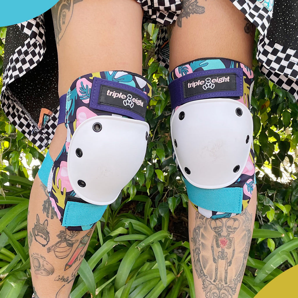 Triple 8 Pad Set - FLORAL - Pigeon's Roller Skate Shop