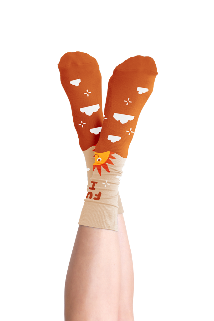 Crew Length Tube Socks - FUCK IT - Pigeon's Roller Skate Shop