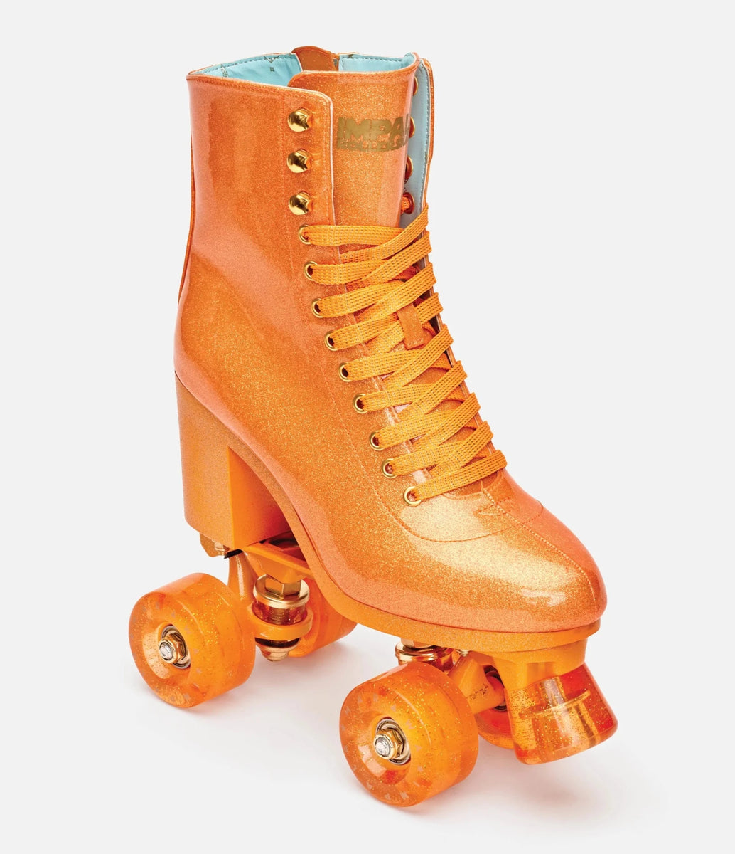 Impala Roller Skates MARAWA HIGH HEEL SPARKLE ORANGE Pigeon's