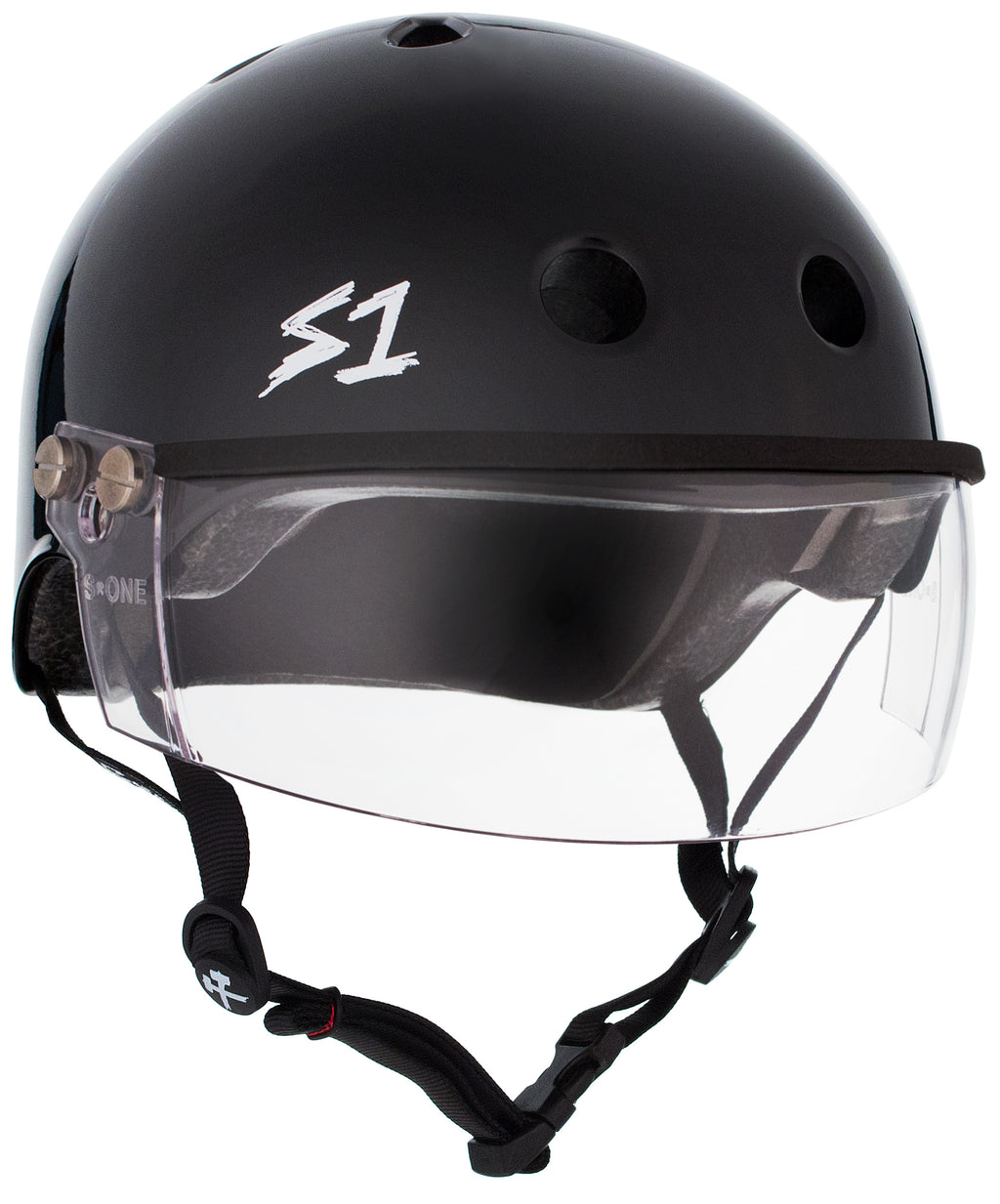 S1 Lifer Visor Helmet - Black Gloss - Pigeon's Roller Skate Shop
