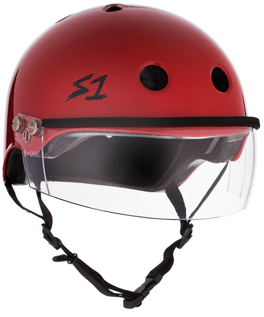S1 Lifer Visor Helmet - Scarlet Red - Pigeon's Roller Skate Shop