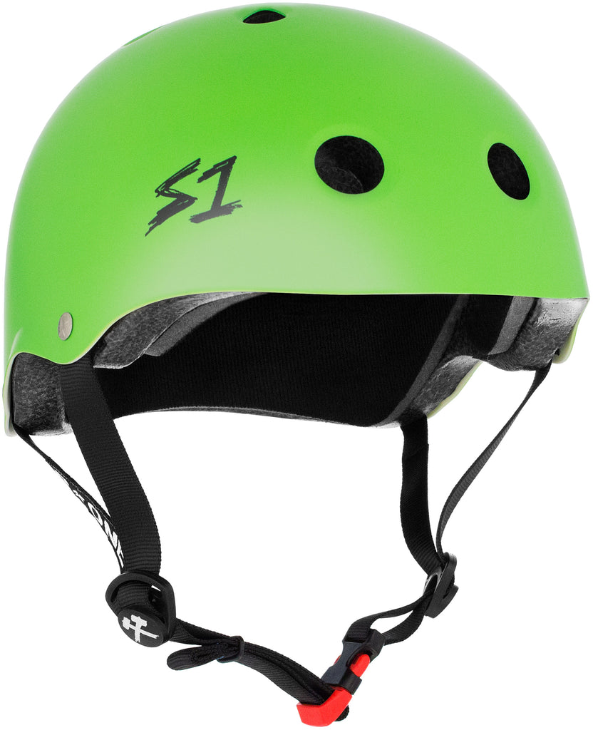 S1 Mini Lifer *KIDS* Helmet - Bright Green Matte - Pigeon's Roller Skate Shop