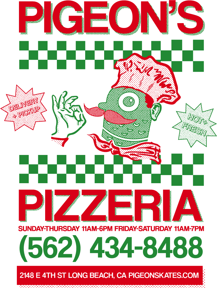 Pigeon's Pizzeria Limited Edition Tee - Pigeon's Roller Skate Shop