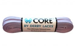 Pink/Periwinkle Stripe CORE Derby Laces - Pigeon's Roller Skate Shop