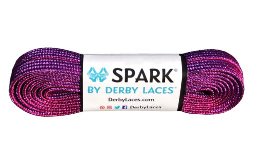 SPARK by Derby Laces - PINK PURPLE STRIPE - Pigeon's Roller Skate Shop