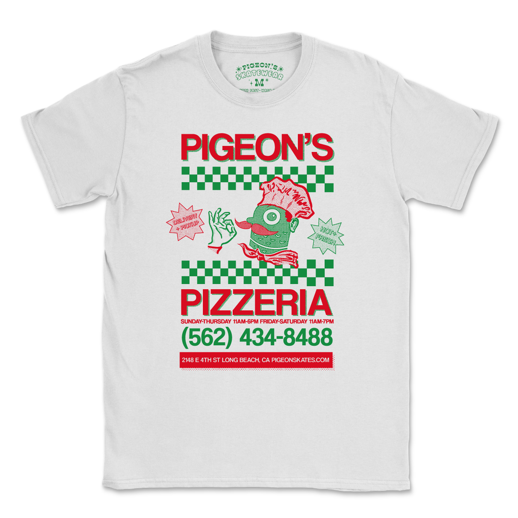 Pigeon's Pizzeria Limited Edition Tee - Pigeon's Roller Skate Shop